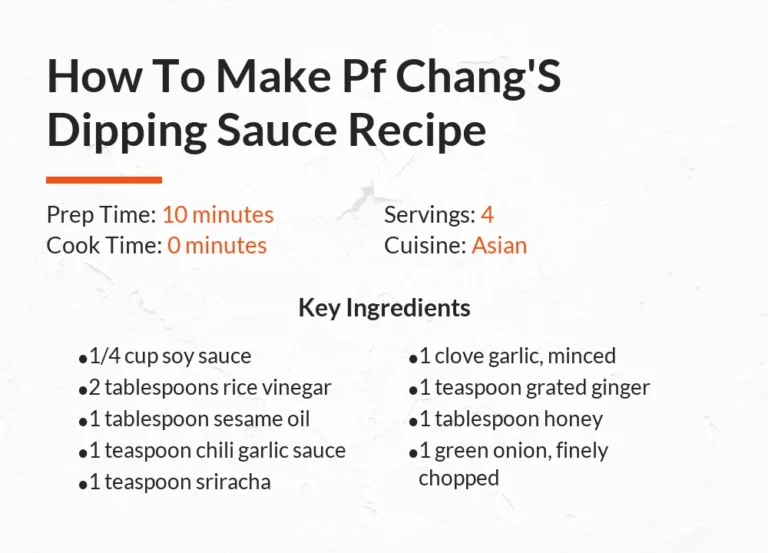 How To Make Pf Chang’S Dipping Sauce Recipe