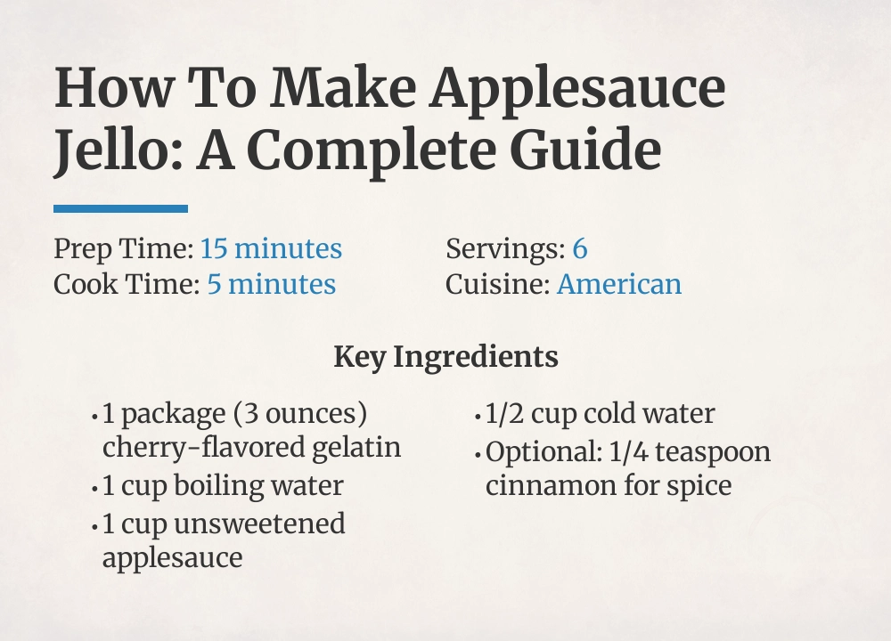 recipe for appleSauce jello