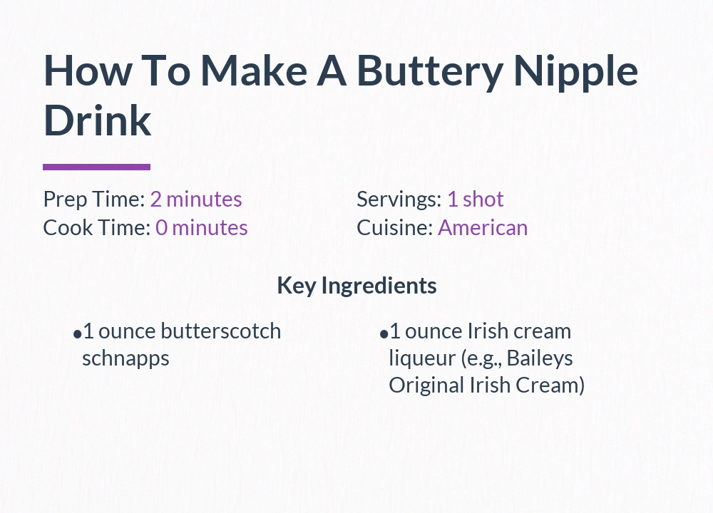 recipe for buttery nipple drink