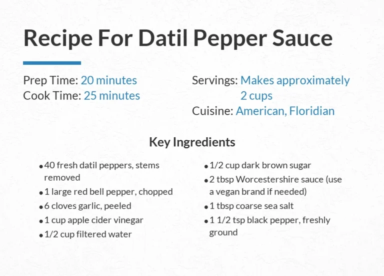 Recipe For Datil Pepper Sauce