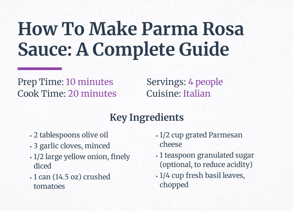 recipe for parma rosa Sauce