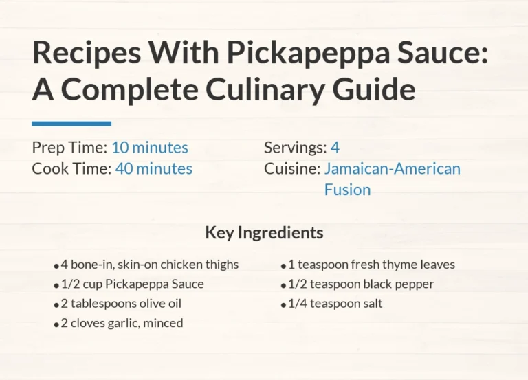 Recipes With Pickapeppa Sauce: A Complete Culinary Guide