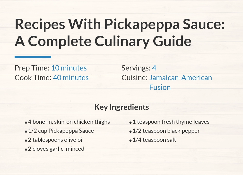 recipes with pickapeppa Sauce