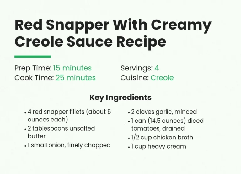 Red Snapper With Creamy Creole Sauce Recipe