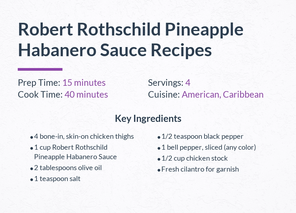 robert rothschild pineapple habanero Sauce recipes