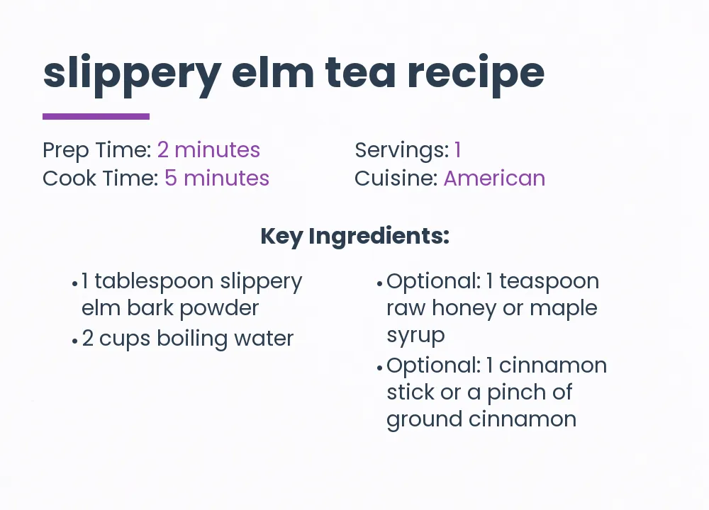slippery elm tea recipe