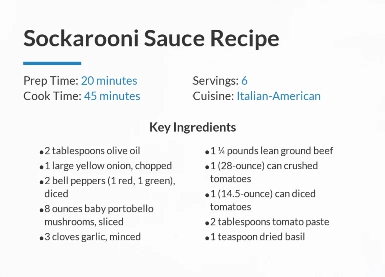 Sockarooni Sauce Recipe