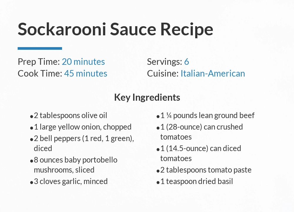 sockarooni Sauce recipe