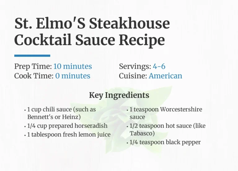 St. Elmo’S Steakhouse Cocktail Sauce Recipe