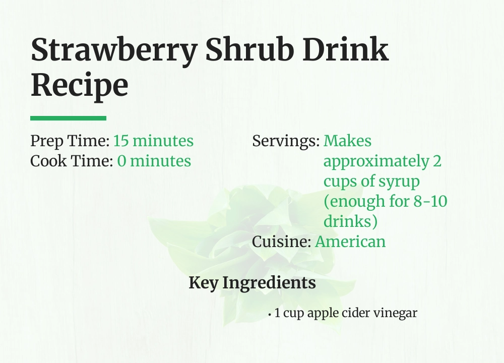 strawberry shrub drink recipe