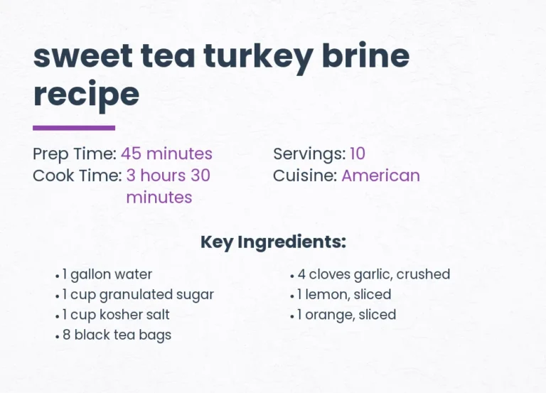 Sweet Tea Turkey Brine Recipe