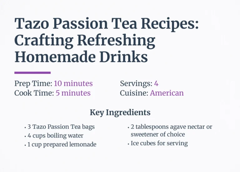 Tazo Passion Tea Recipes: Crafting Refreshing Homemade Drinks