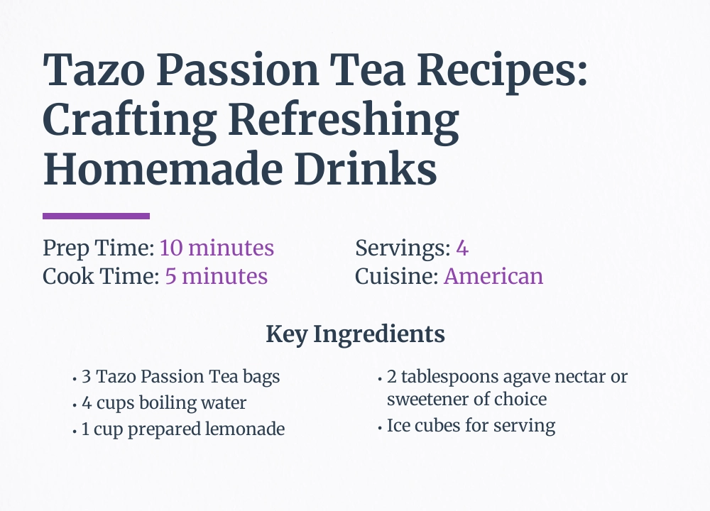 tazo passion tea recipes