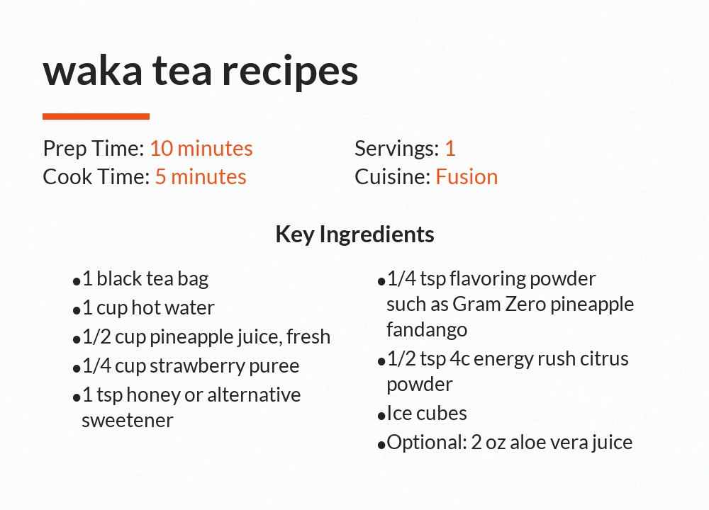 waka tea recipes