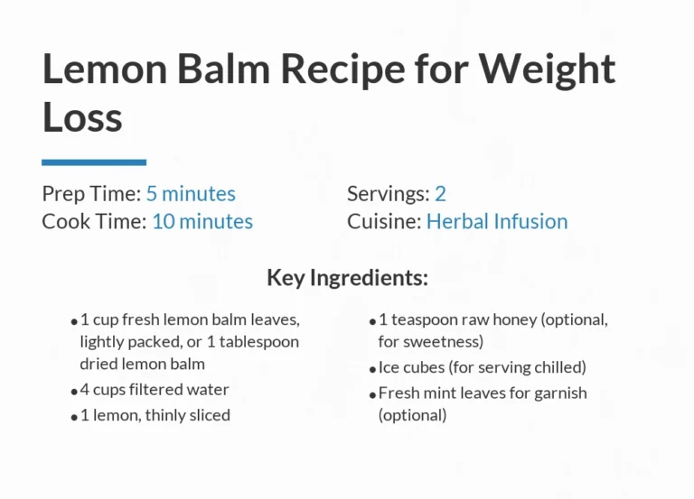 Lemon Balm Recipe For Weight Loss