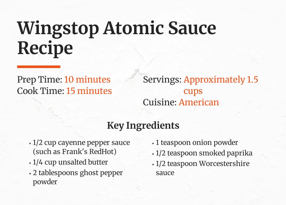 wingstop atomic Sauce recipe