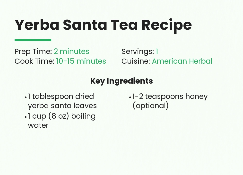 yerba santa tea recipe