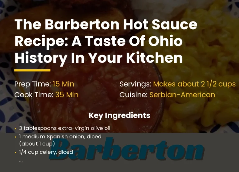 The Barberton Hot Sauce Recipe: A Taste Of Ohio History In Your Kitchen