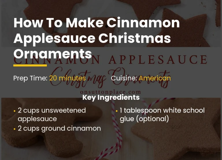 How To Make Cinnamon Applesauce Christmas Ornaments