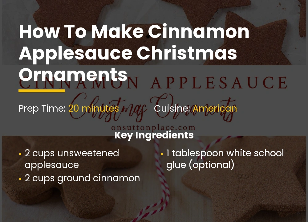 cinnamon appleSauce christmas ornaments recipe