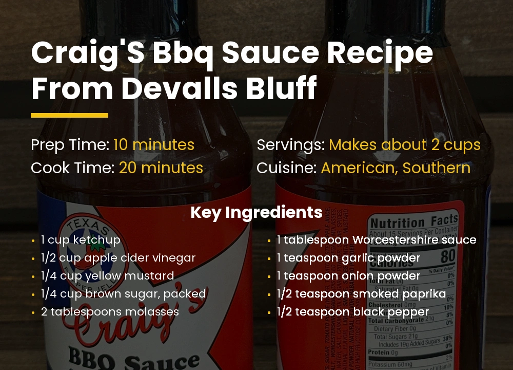 craig's bbq Sauce recipe devalls bluff