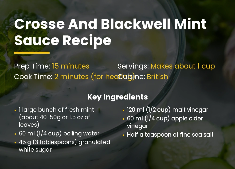 crosse and blackwell mint Sauce recipe