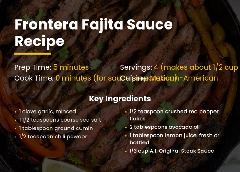 Frontera Fajita Sauce Recipe