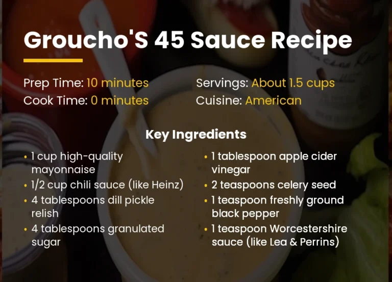 Groucho’S 45 Sauce Recipe