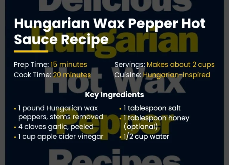 Hungarian Wax Pepper Hot Sauce Recipe