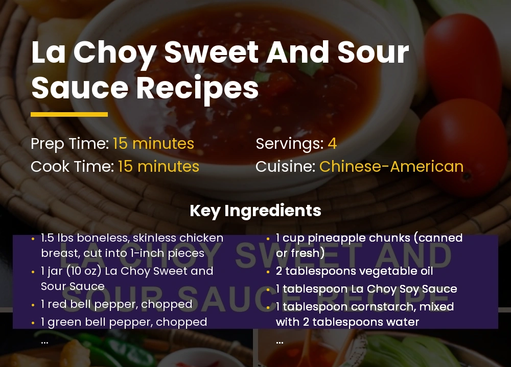 la choy sweet and sour Sauce recipes