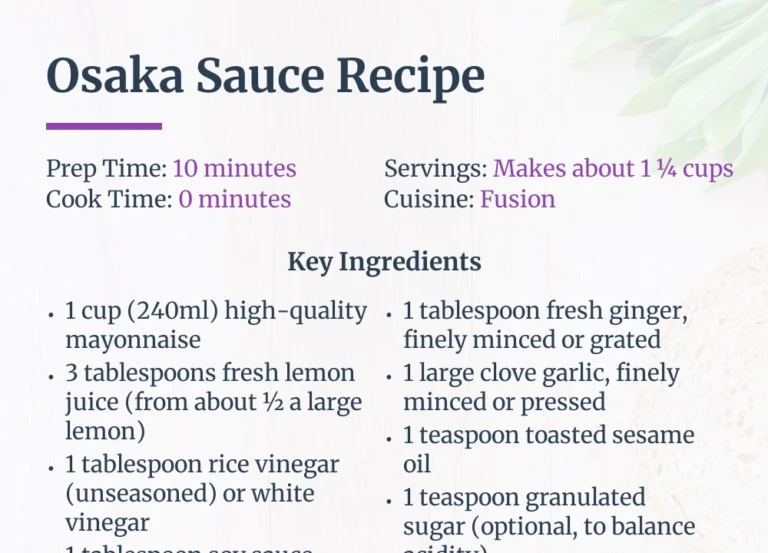 Osaka Sauce Recipe