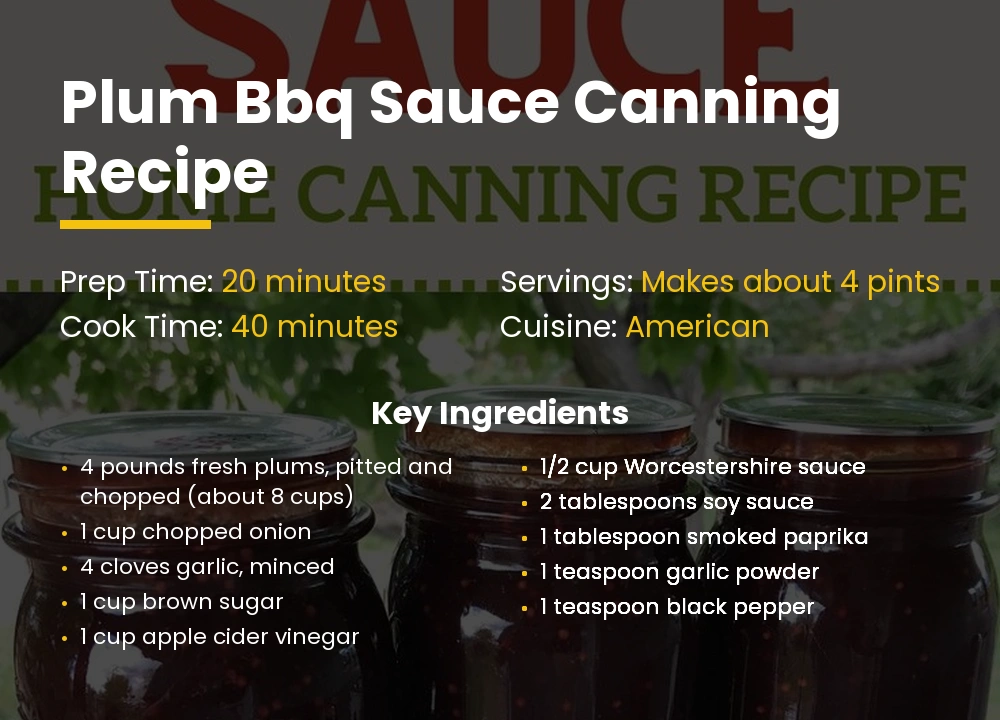 plum bbq Sauce canning recipe