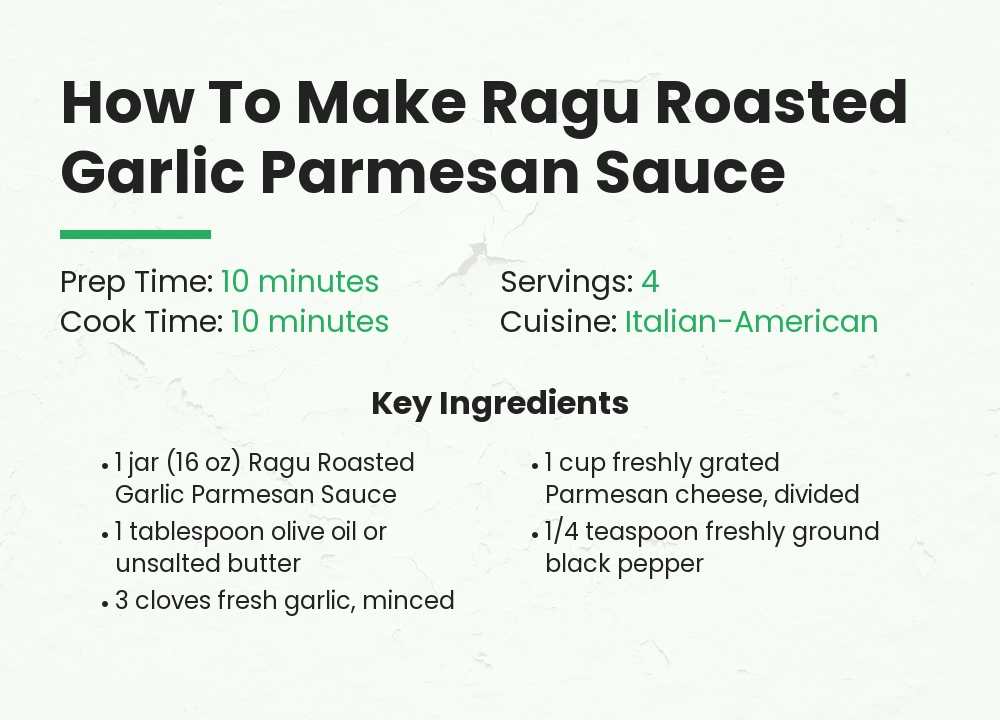 ragu roasted garlic parmesan Sauce recipe