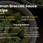 roman broccoli Sauce recipe