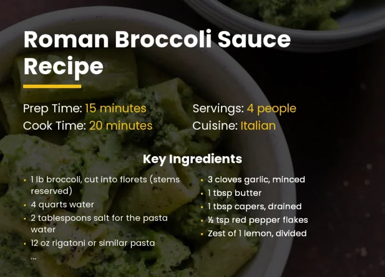 Roman Broccoli Sauce Recipe