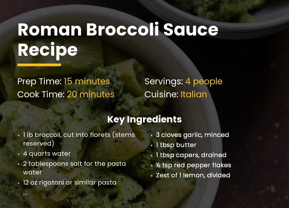 roman broccoli Sauce recipe