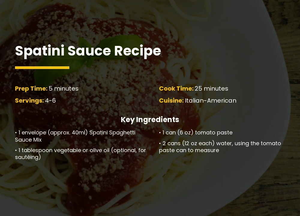 spatini Sauce recipe