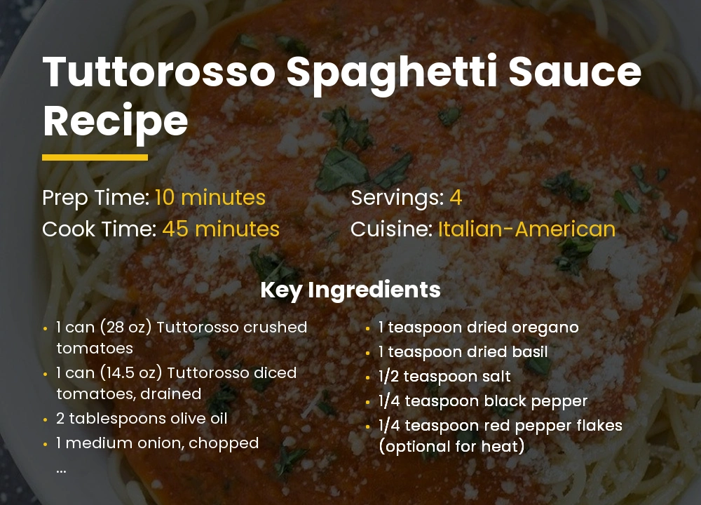 tuttorosso spaghetti Sauce recipe