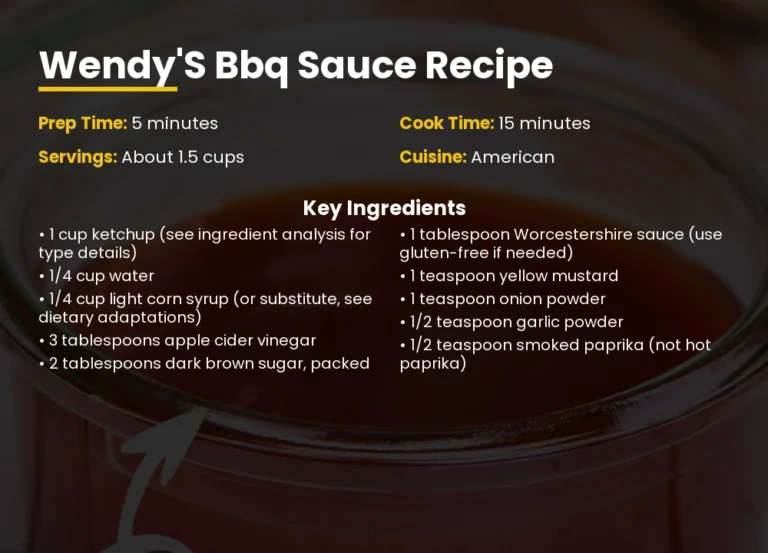 Wendy’S Bbq Sauce Recipe