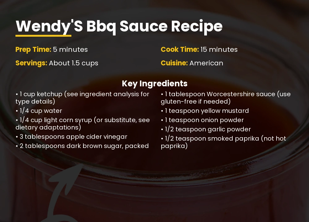 wendy's bbq Sauce recipe