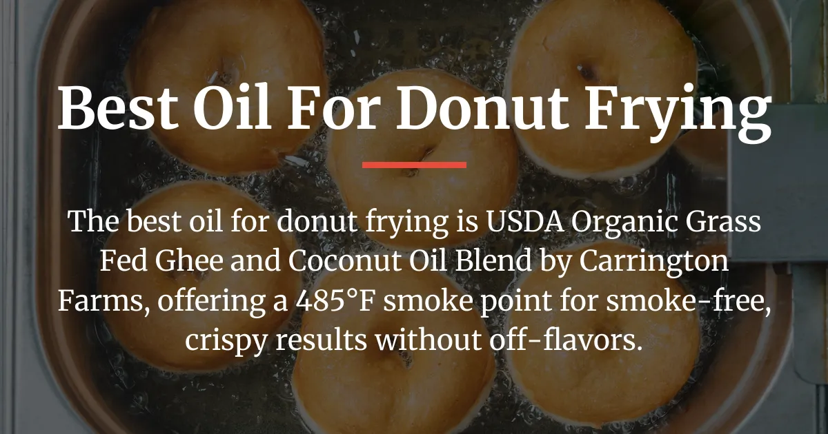 best oil for donut frying