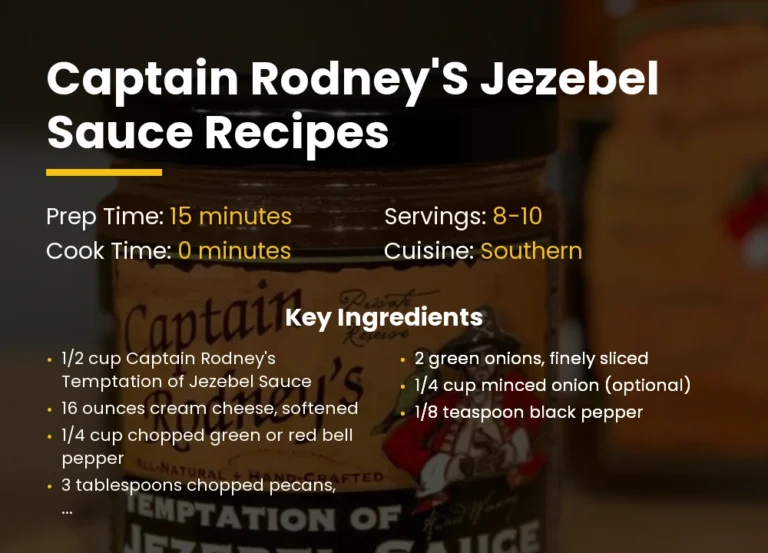 Captain Rodney’S Jezebel Sauce Recipes
