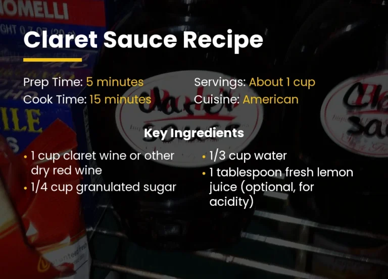 Claret Sauce Recipe