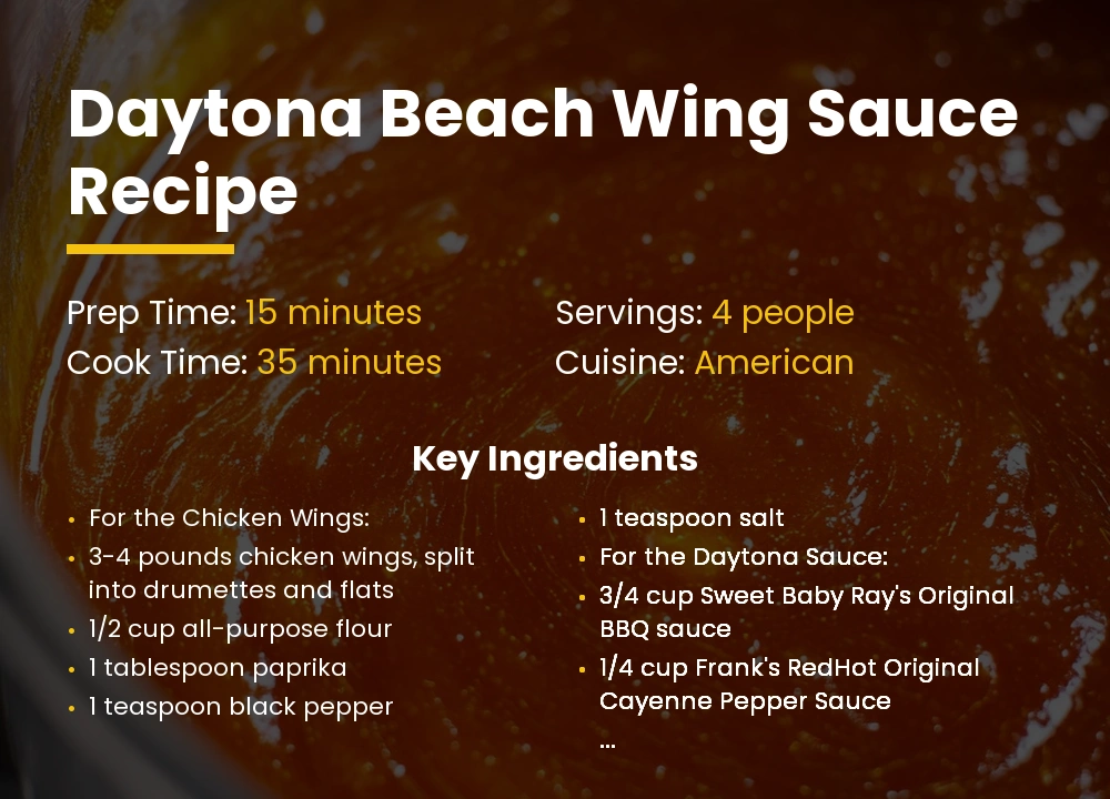 daytona beach wing Sauce recipe