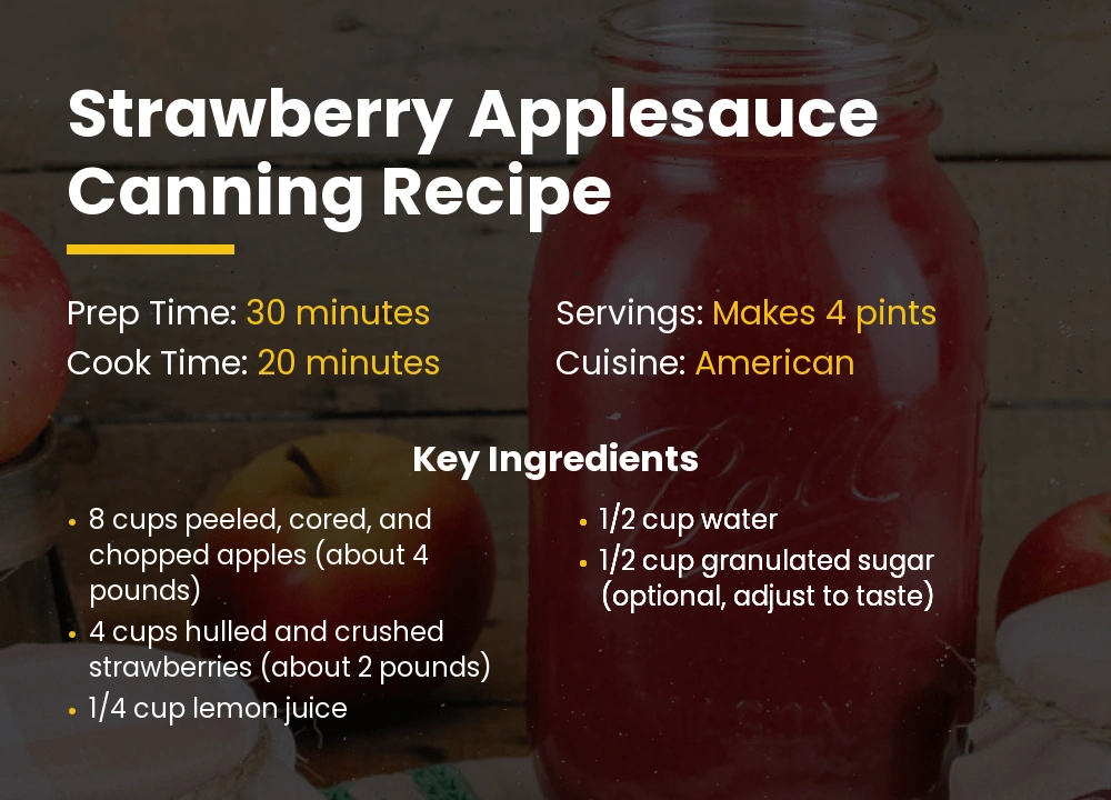 strawberry appleSauce canning recipe