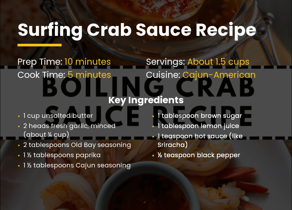 surfing crab Sauce recipe