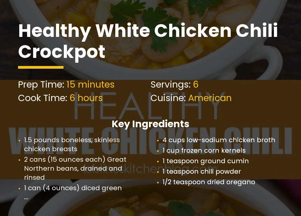 Healthy White Chicken Chili Crockpot