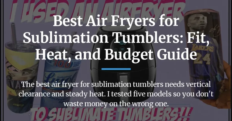 Best Air Fryers for Sublimation Tumblers: Fit, Heat, and Budget Guide