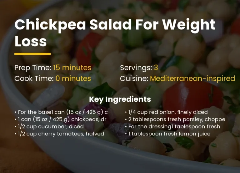 Chickpea salad for weight loss