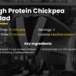 High protein chickpea salad